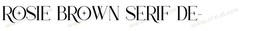 Rosie brown serif de字体转换